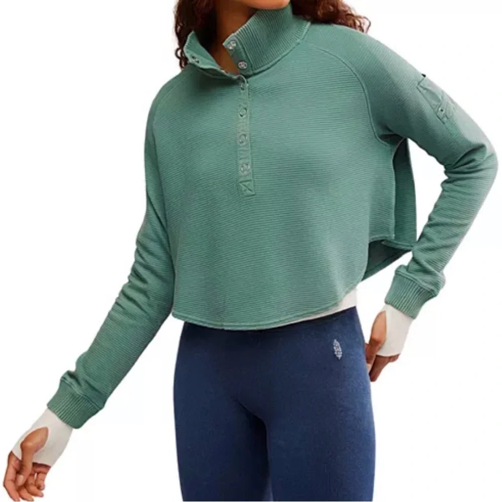 FP Movement Ribbed Button-Up Top - Picture 4 of 4